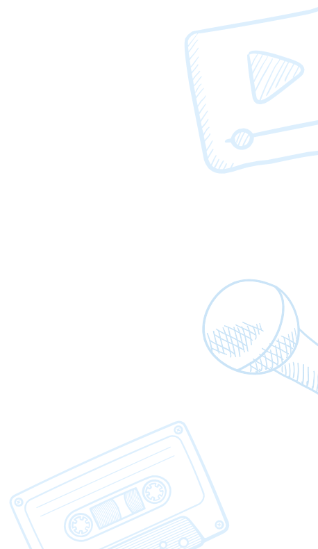 image of floating media-related elements